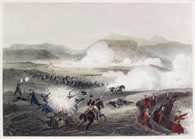 Battle Of Kars (gravura colorida) de English School