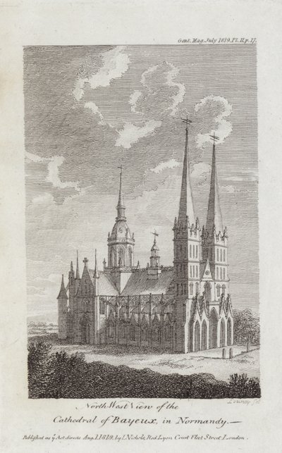 Catedral de Bayeux, Normandia, 1819 de English School