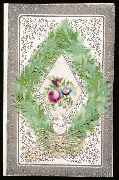Seja meu somente meu, cartão do Valentim, c.1830 (litho da cor no papel) de English School