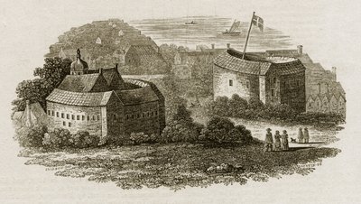 Bear Garden and Globe Theatre, Southwark, Londres, c.1600 (gravura) de English School
