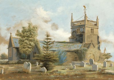 Igreja Velha Bedminster (óleo sobre papel) de English School