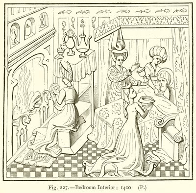 Interior do quarto; 1400 de English School