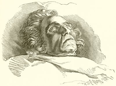 Beethoven no seu leito de morte de English School