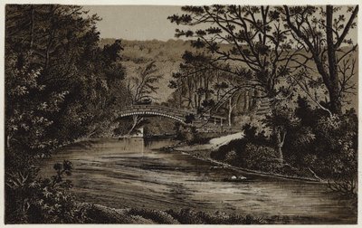 Ponte do Mendigo, perto de Whitby (litho) de English School
