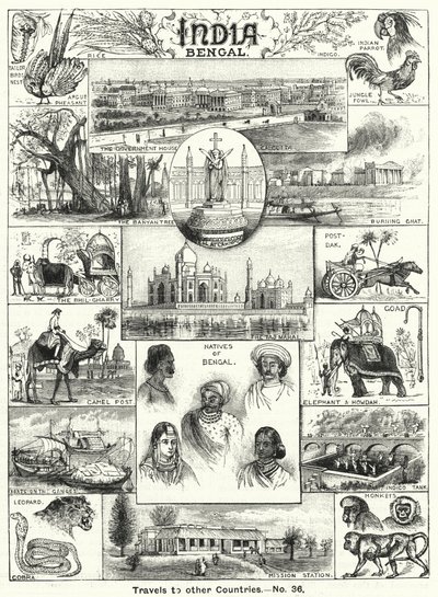 Bengala, Índia (gravura) de English School