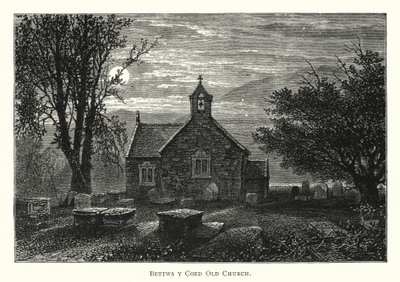 Bettws y Coed Old Church (gravura) de English School