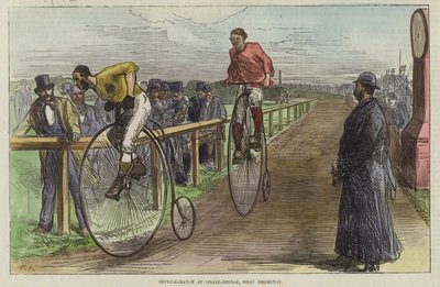 Jogo de bicicleta na ponte de Lillie de English School