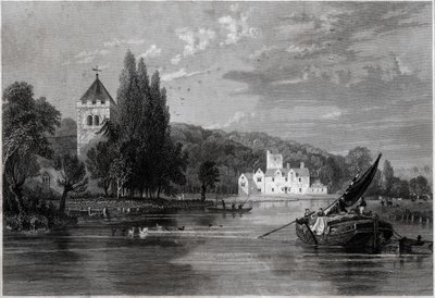 Abadia de Bisham. (gravura, ca. 1850) de English School