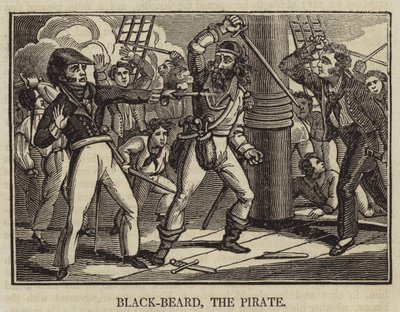 Barba negra, o Pirata (gravura) de English School