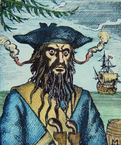 Barba negra o pirata (gravação colorida) de English School
