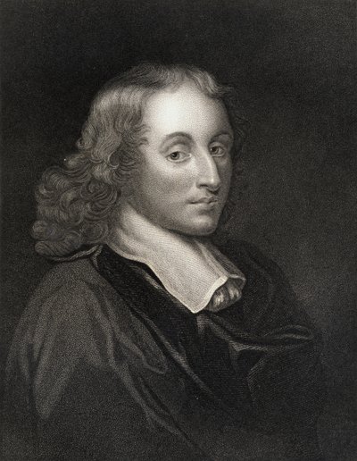 Blaise Pascal (1623-62) da Gallery of Portraits, publicado em 1833 de English School