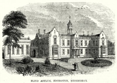 Blind Asylum, Edgbaston, Birmingham (gravura) de English School