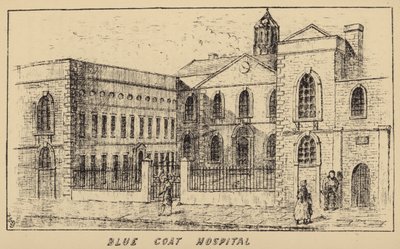 Hospital Blue Coat (gravura) de English School