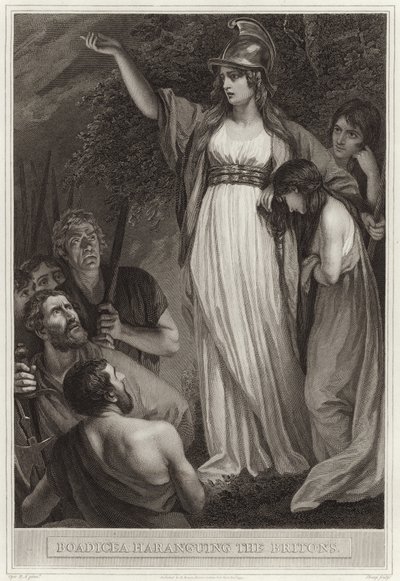Boadicea arengando os bretões de English School