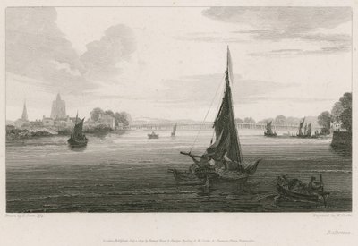 Barcos no rio Tamisa em Battersea de English School