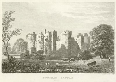 Bodyham Castle, Sussex (gravura) de English School