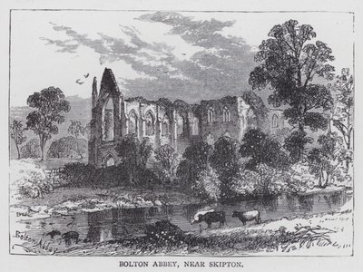 Abadia de Bolton, perto de Skipton (gravura) de English School