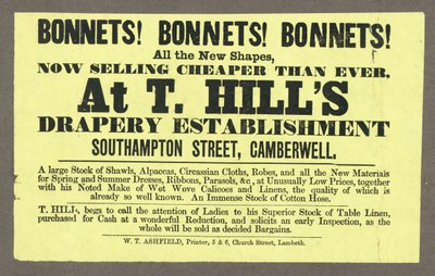 Capotas! Capotas! Capotas! em T Hills, Southampton Street, Camberwell, Londres de English School