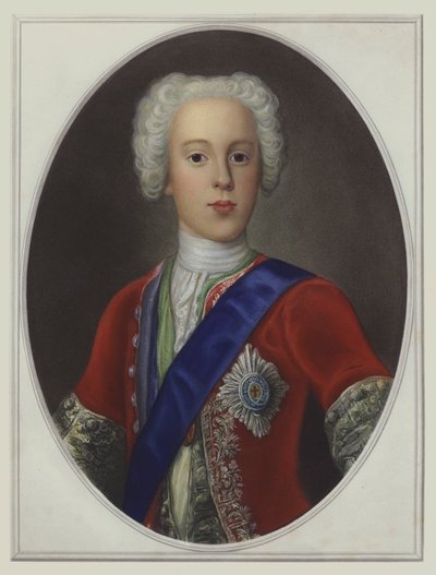 Bonnie Prince Charlie, Charles Edward Stuart, The Young Pretender (cor litho) de English School