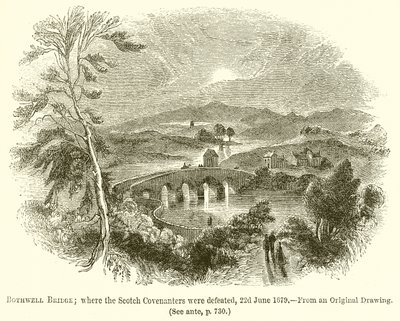 Bothwell Bridge; onde os Scotch Covenanters foram derrotados, 22 de junho de 1679 de English School