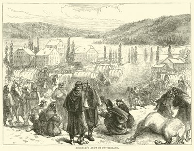 Exército Bourbakis na Suíça, fevereiro de 1871 de English School