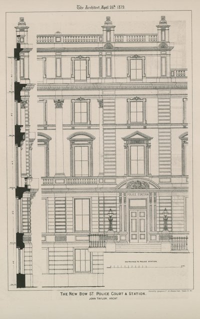 Tribunal de polícia de Bow Street e estação de English School