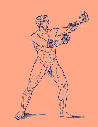 Boxer, ilustração para Olympia por Adolf Boetticher, 1886 (imagem digital melhorada) de English School