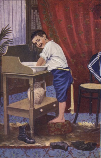 Lavagem de rapazes (cor litho) de English School