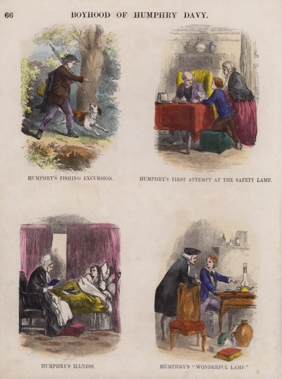 Boyhood of Humphry Davy (gravura colorida) de English School