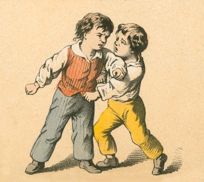 Meninos brigando de English School