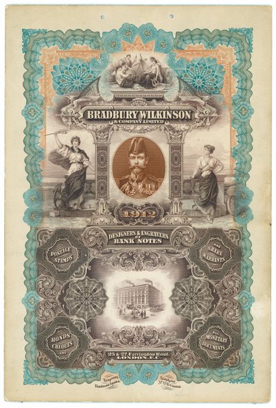 Bradbury Wilkinson & Co, designers e gravadores de notas bancárias de English School