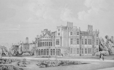 Brampton Park perto de Huntingdon, 1852 de English School
