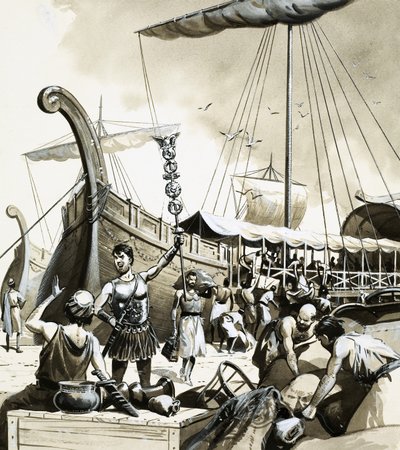Pão e circo. Um navio Vandal que arruma o espólio de English School