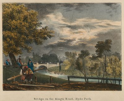 Ponte na estrada dos reis, Hyde Park, Londres de English School