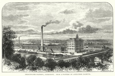 Fundição Bridgewater, Patricroft (gravura) de English School