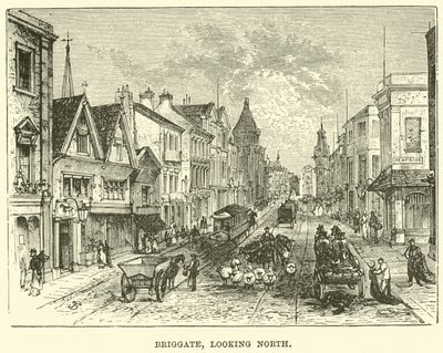 Briggate, olhando para o norte de English School