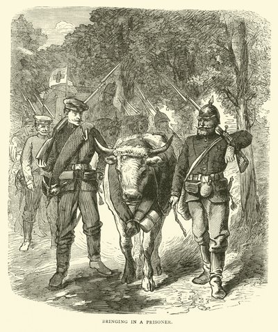 Trazendo um prisioneiro, setembro de 1870 de English School
