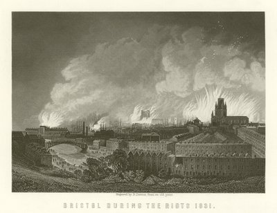 Bristol durante os tumultos 1831 de English School