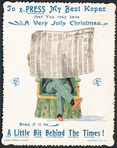Cartão de Natal britânico de English School