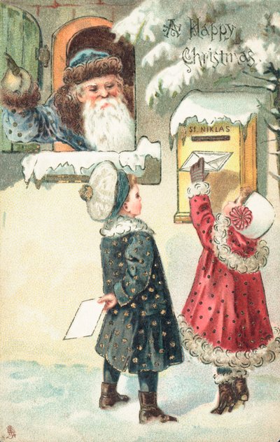 Cartão de Natal britânico de English School