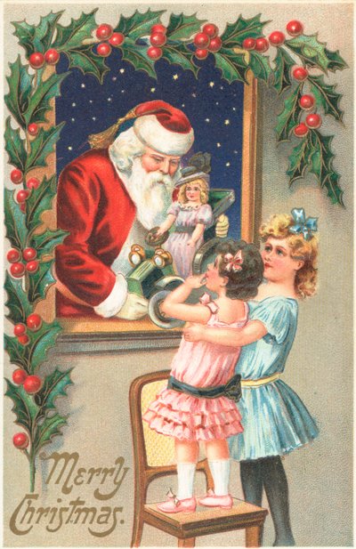 Cartão de Natal britânico de English School