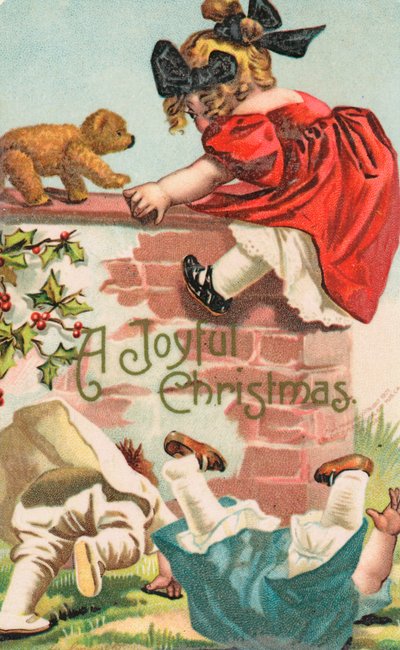 Cartão de Natal britânico de English School
