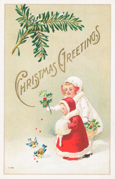 Cartão de Natal britânico de English School