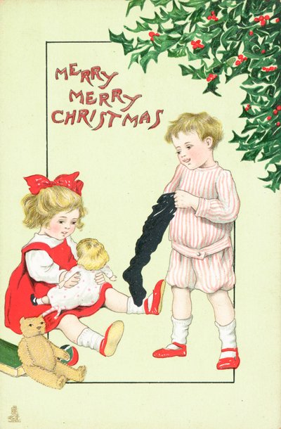 Cartão de Natal britânico de English School