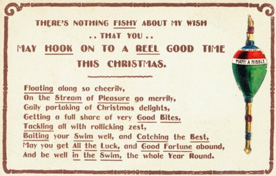 Cartão de Natal britânico de English School