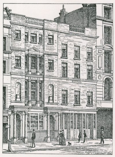 Hotel britânico, Cockspur Street, Londres de English School