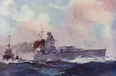 Navio de batalha da classe Nelson Britânico (cor litho) de English School