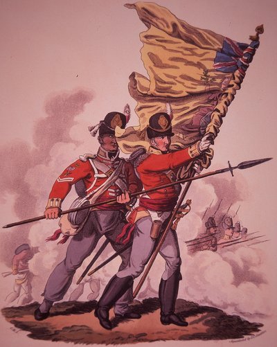 Soldados Britânicos (cor litho) de English School