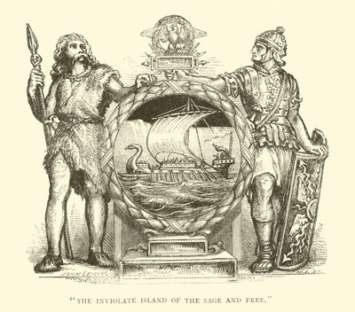 Britânico e Romano, Bretanha, A Ilha Inviolada do Sábio e Livre (gravura) de English School