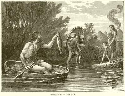 Bretões com coracle de English School